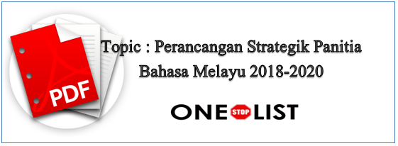 Perancangan Strategik Panitia Bahasa Melayu 2018-2020