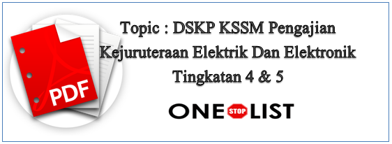 DSKP KSSM Pengajian Kejuruteraan Elektrik Dan Elektronik Tingkatan 4 & 5