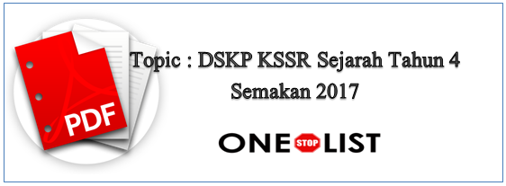 DSKP KSSR Sejarah Tahun 4 Semakan 2017